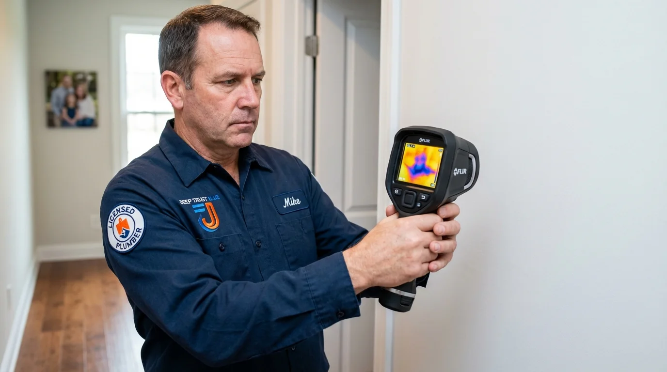 Thermal imaging leak detection by Johns Plumbing LLC in Iraan